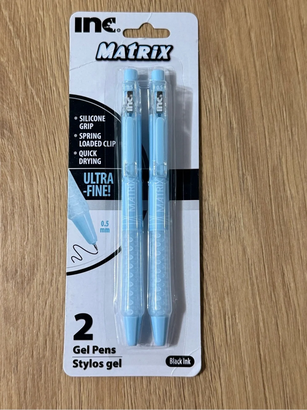 Matix Lavender Gel Pens 2-Pack - 0.5mm Black Ink